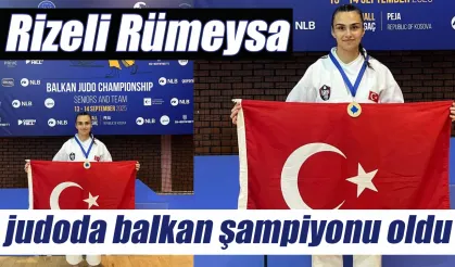 Rizeli Rümeysa, judoda balkan şampiyonu oldu
