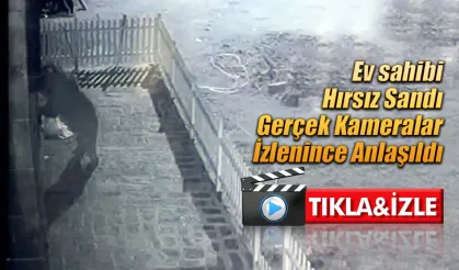 Kapıyı hırsız zorluyor sandı, gerçek güvenlik kamerası ile ortaya çıktı