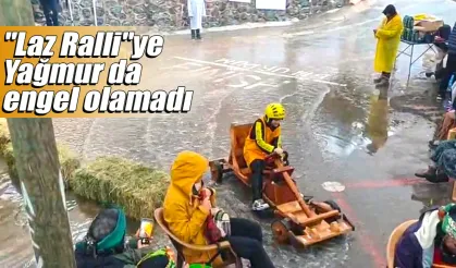 "Laz Ralli" yarışlarına yağmur da engel olamadı