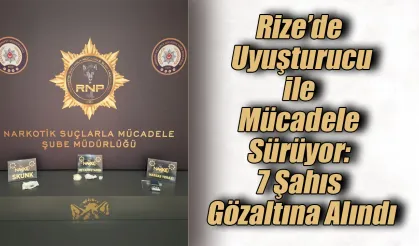 Rize’de Zehir Tacir Operasyonu: 7 Şahıs Gözaltına Alındı