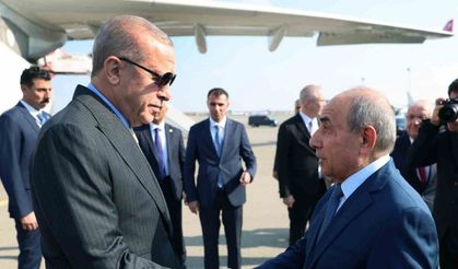 Cumhurbaşkanı Erdoğan, 8 Kasım Zafer Günü kutlamalarına katılmak üzere Azerbaycan’da