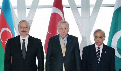 Cumhurbaşkanı Erdoğan, Aliyev ve Şerif ile görüştü