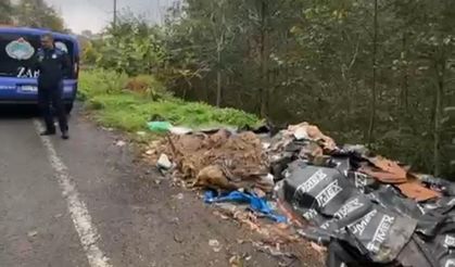 Rize’de yol kenarına hafriyat döktü, yakalandı