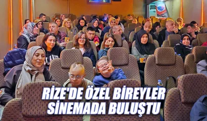 Rize'de Özel Bireyler sinemada buluştu