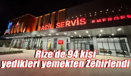 Rize'de 94 kişi zehirlendi