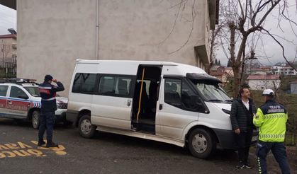 Rize'de taşımalı eğitim servislerine denetim