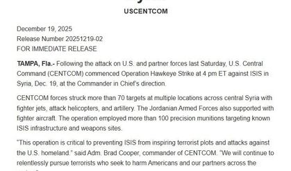 ABD ordusundan operasyon açıklaması: "70’ten fazla DEAŞ hedefi vuruldu"