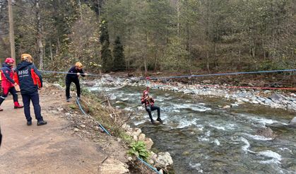 Rize'de Havai Hatla Tahliye Tatbikatı