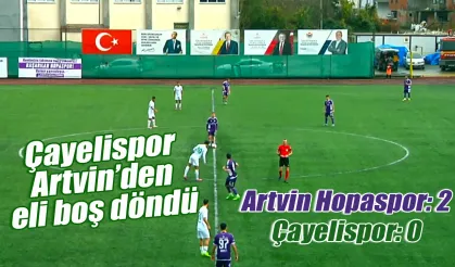 Çayelispor Artvin'den eli boş döndü