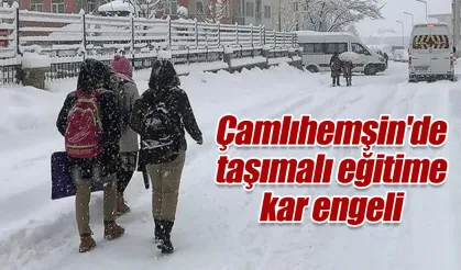 Çamlıhemşin'de taşımalı eğitime 1 gün ara verildi.