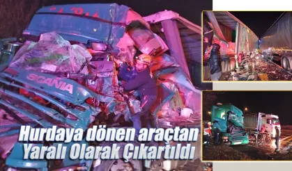 Rize'de tır kazası: 1 yaralı