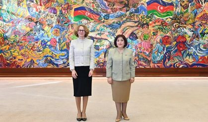 NATO Genel Sekreter Yardımcısı Shekerinska, Azerbaycan Milli Meclis Başkanı Gafarova ile bir araya geldi