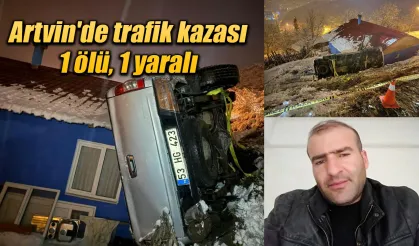 Artvin'de trafik kazası: 1 ölü, 1 yaralı