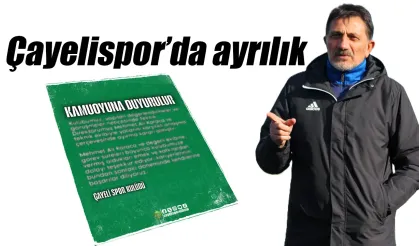 Çayelispor'da bir ayrılık daha!