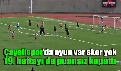 Çayelispor Tokat deplasmanından da eli boş döndü