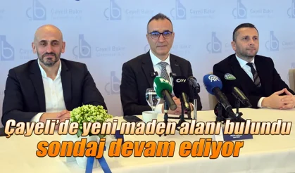 Çayeli’de yeni maden alanı bulundu, sondaj devam ediyor