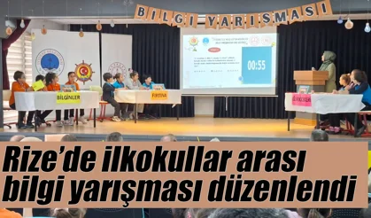 - Rize’de ilkokullar arası bilgi yarışması düzenlendi