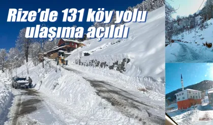 Rize’de  ekipler sahada 131 köy yolu açıldı