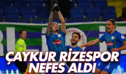 Çaykur Rizespor evinde Kocaelispor'u 2-0 yenerek nefes aldı