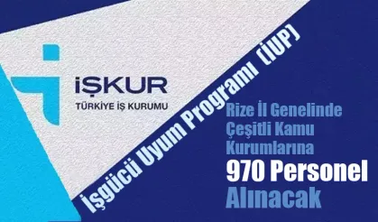 İŞKUR Rize'de İUP kapsamında 970 kişi alacak