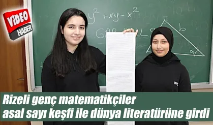Rizeli genç matematikçiler keşifleri ile dünya literatürüne girdi