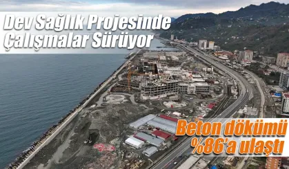 Bin 53 Yataklı Rize Şehir Hastanesi Yükselmeye Devam Ediyor