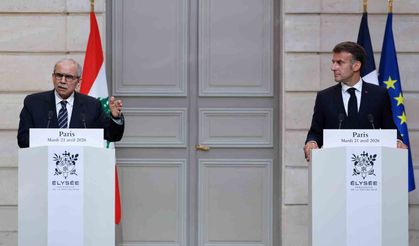 Fransa Cumhurbaşkanı Macron, Lübnan Başbakanı Salam ile bir araya geldi