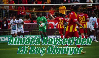 Çaykur Rizespor Kayseri'de umduğunu bulamadı