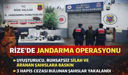 Rize'de Jandarmanın bir aylık asayiş bülteni