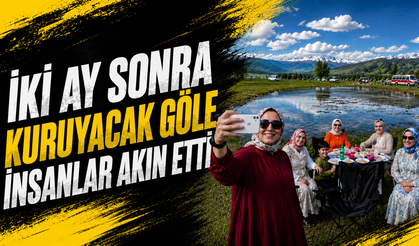 İki ay sonra kuruyacak göle insanlar akın etti