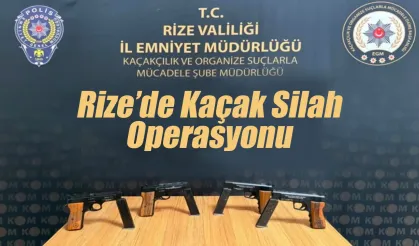 Rize'de kaçak silah ele geçirildi 1 kişi tutuklandı