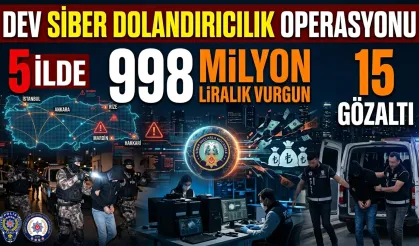 Rize dahil 5 ilde dev siber dolandırıcılık operasyonu