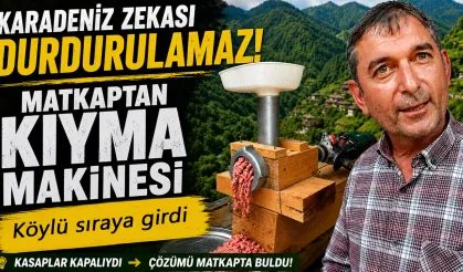 Matkaptan kıyma makinesi yaptı, köylü bu işe sevindi