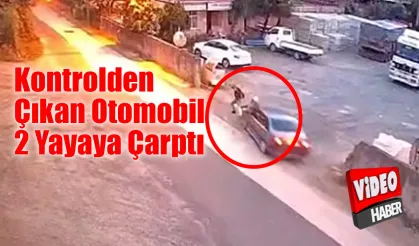 Artvin'de kontrolden çıkan otomobil 2 yayaya çarptı