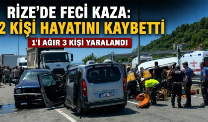 Rize'de ters yön faciası: 2 ölü, 3 yaralı