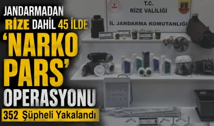 45 ilde 'Narko Pars' operasyonlarında 352 şüpheli yakalandı