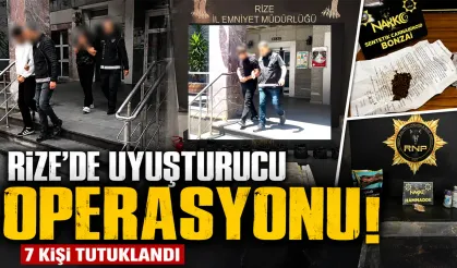 Rize'de zehir tacirlerine operasyon: 7 Tutuklama