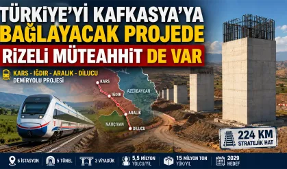 Türkiye’yi Kafkasya’ya Bağlayacak Projede Rizeli Müteahhit Var