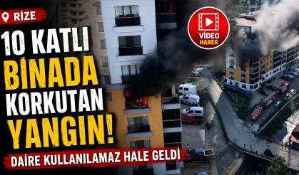 Ardeşen’de Apartman Yangını! Daire Kullanılamaz Hale Geldi