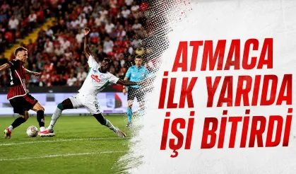Çaykur Rizespor Gaziantep'de ilk yarıda işi bitirdi