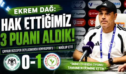 Ekrem Dağ: Hak Ettiğimiz 3 Puanı Aldık