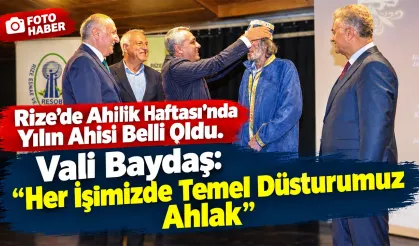 Rize’de Ahilik Haftası’nda Yılın Ahisi Belli Oldu