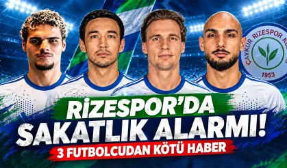 Rizespor'da Sakatlık Alarmı! 3 Futbolcudan Kötü Haber