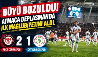 Çaykur Rizespor sezonun ilk deplasman yenilgisini aldı