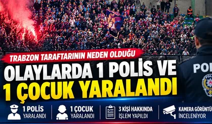 Trabzonspor taraftarının neden olduğu olaylarda 2 kişi yaralandı