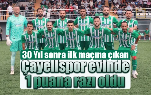 Çayelispor evinde 1 puana razı oldu.