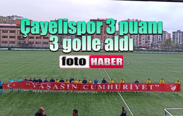 Çayelispor evinde ilk 3 puanı 3 golle aldı