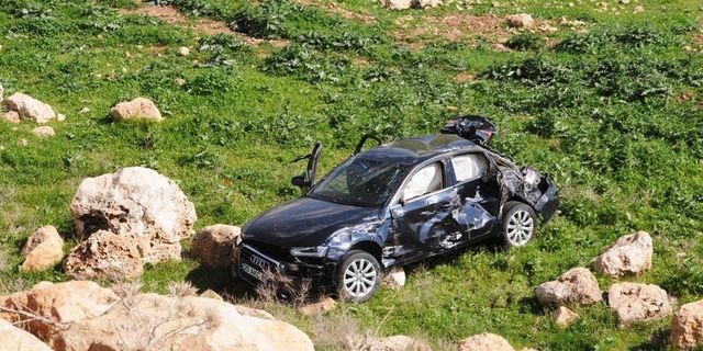 Cizre’de otomobil şarampole yuvarlandı: 1 yaralı