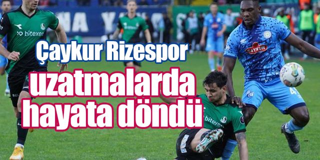 Çaykur Rizespor: 2 - Sakaryaspor: 1 maç sonucu