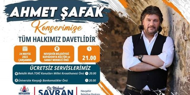 Ahmet Şafak Nevşehirlilerle buluşuyor